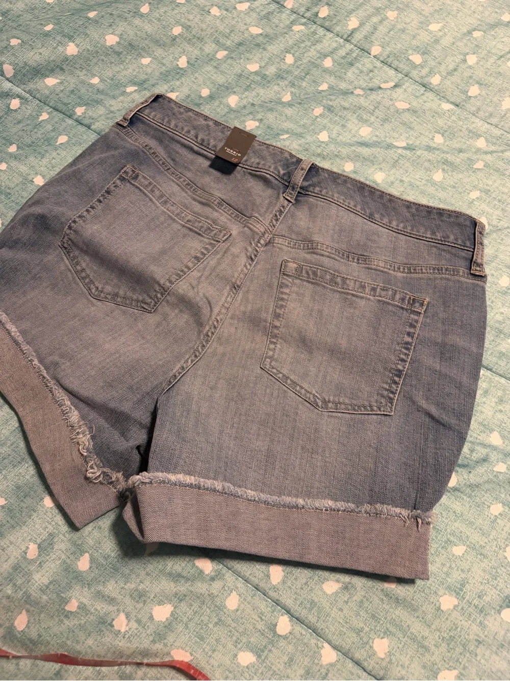 NEW NWT Torrid Blue High-Rise Jeans with Multicolor Rainbow 🌈 Button-Fly